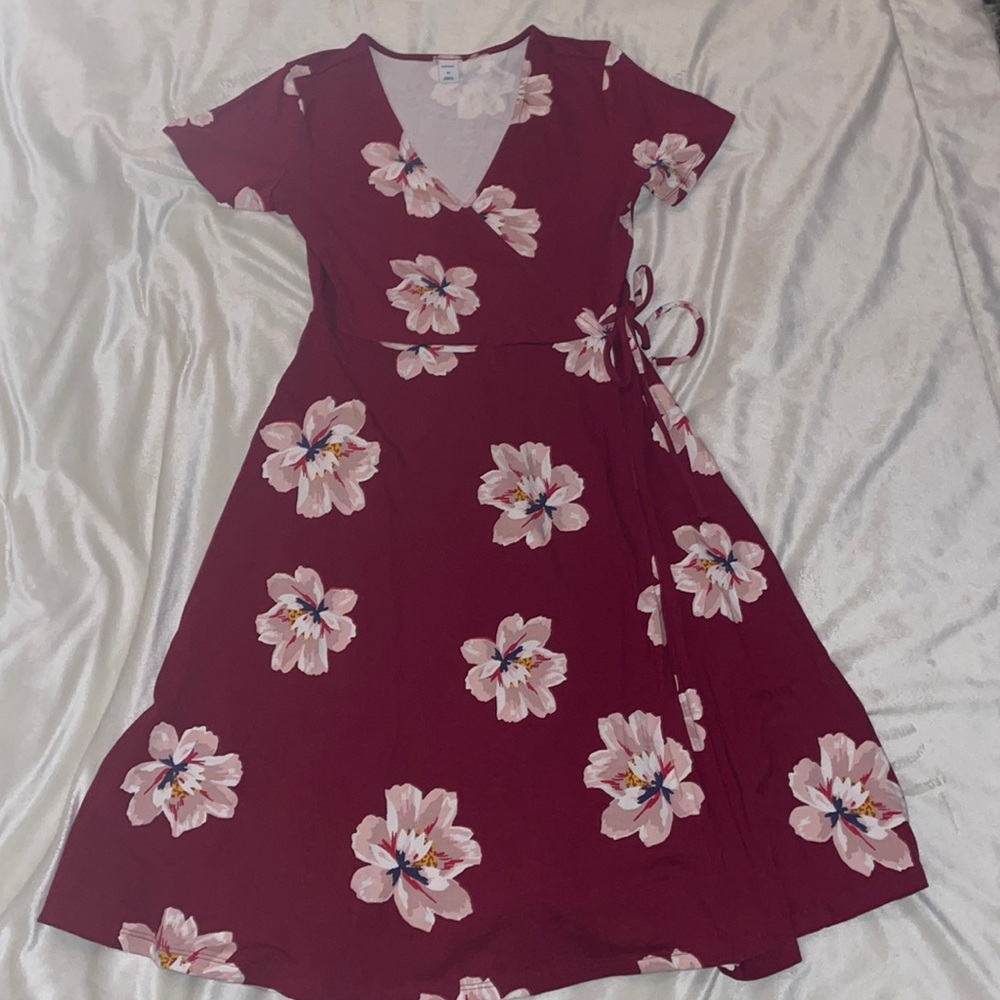 Old Navy Red Short Sleeve Sundress